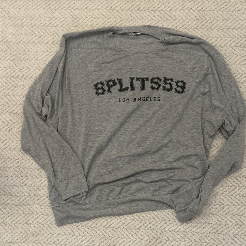 Splits59 Gray Crewneck with Black Logo